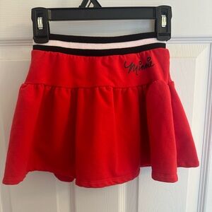 Disney Minnie Mouse Girls 5T Red Skirt With Shorts Skort Summer School